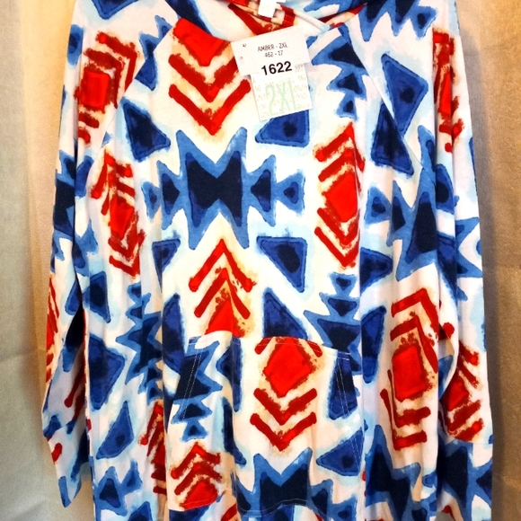 LuLaRoe Jackets & Blazers - 2XL Patriotic Hoodie. #1622
